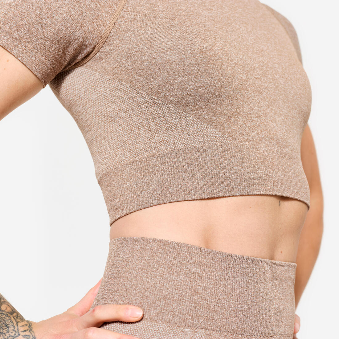 T-shirt Crop top manches courtes Fitness seamless