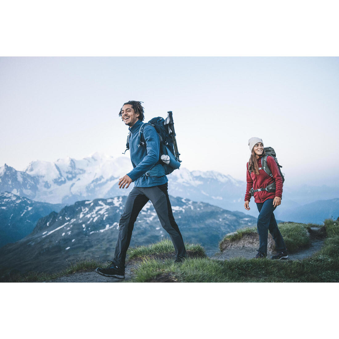 Polaire de randonnée montagne homme, MH100 full zip