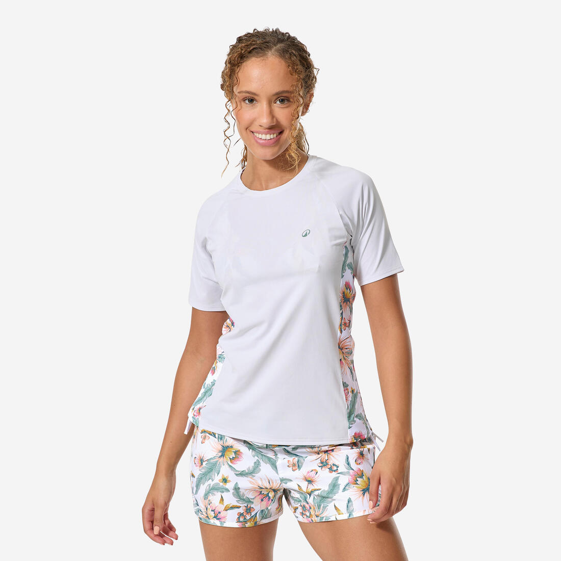 T-shirt anti uv surf manches courtes femme, Kanika rayé