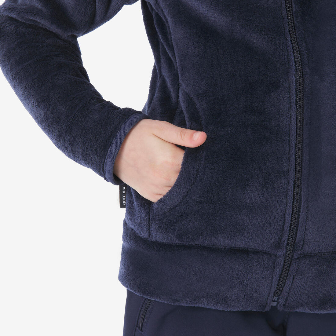Veste polaire chaude de randonnée enfant 7-15 ans, NH500 zip