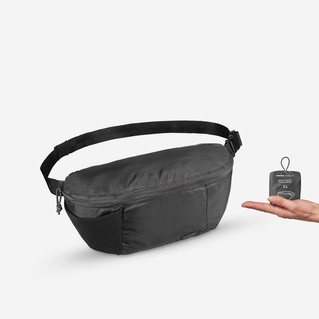 Sac banane compacte de voyage 2L, Travel noir