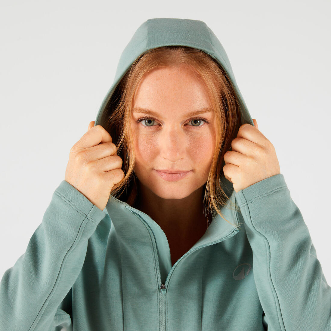 Sweat de tennis zippé à capuche, femme