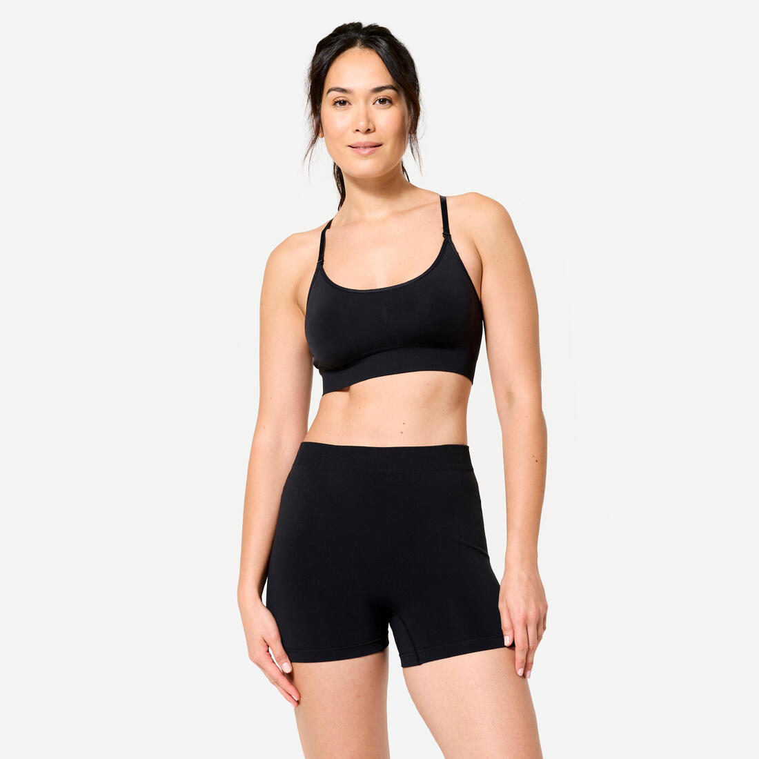 Boxer short de sport taille haute Femme