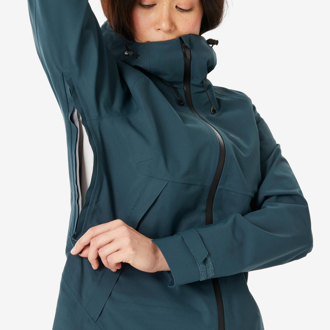 Veste de randonnée imperméable femme, MH500