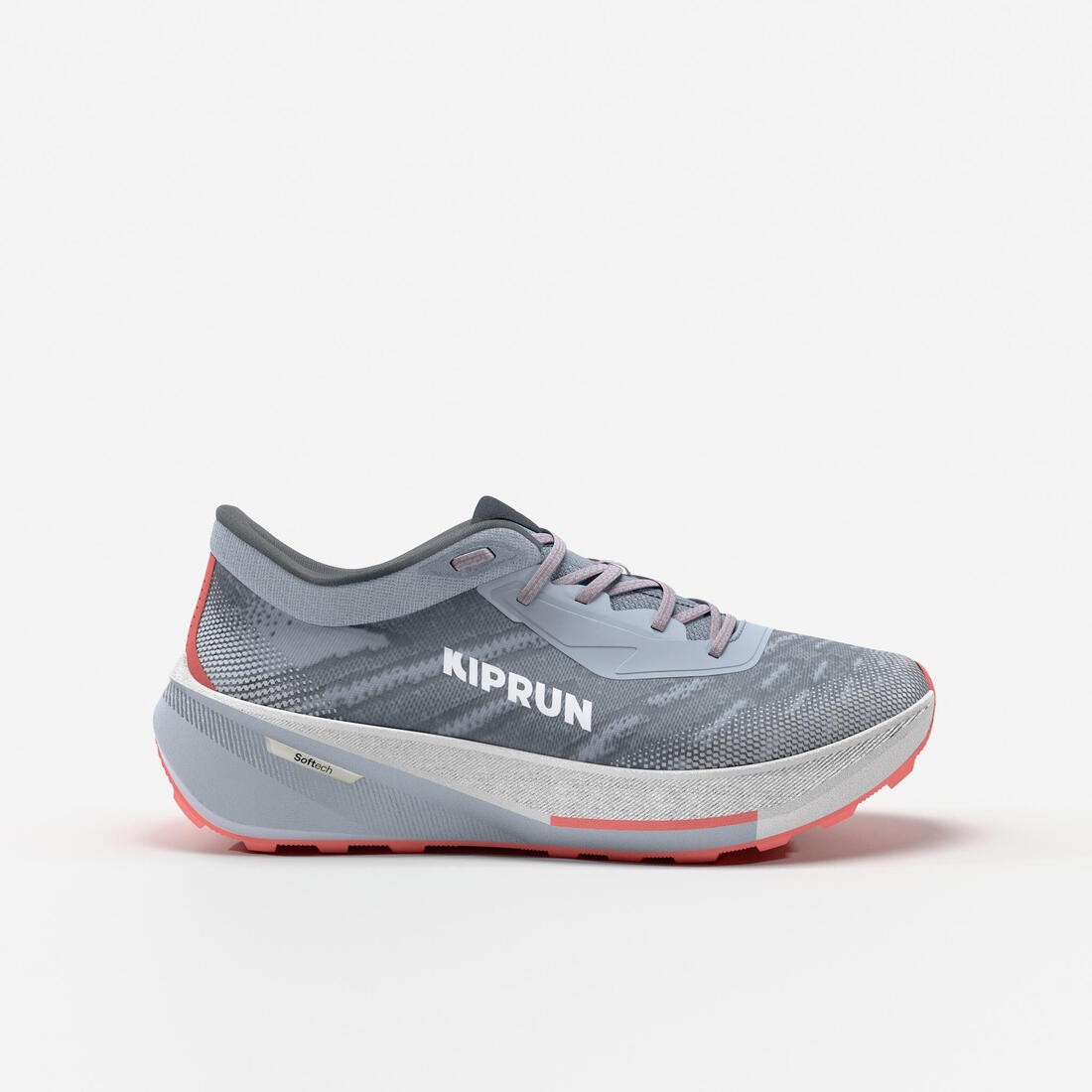 Chaussures de route et trail running femme, Kiprun Kipcore gravel gris et