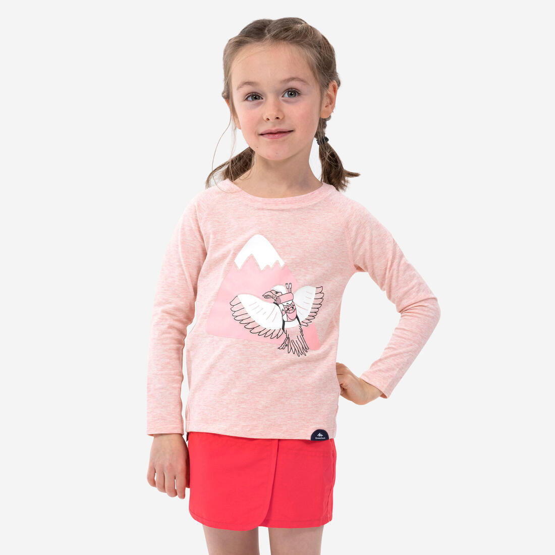 Jupe short de randonnée - MH100 KID- enfant 2-6 ANS – rose perle