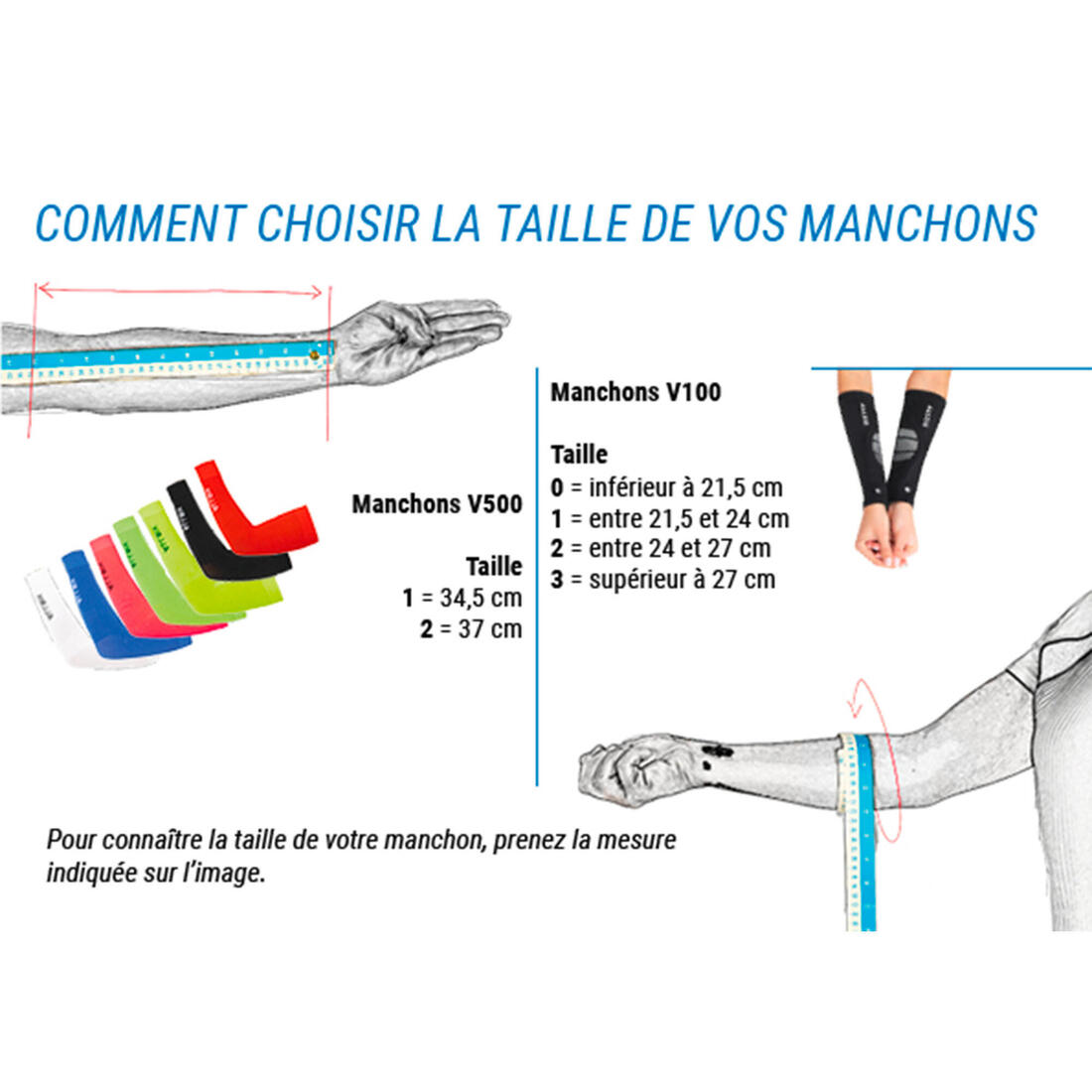 MANCHONS DE VOLLEY-BALL VAP500 BLANCS