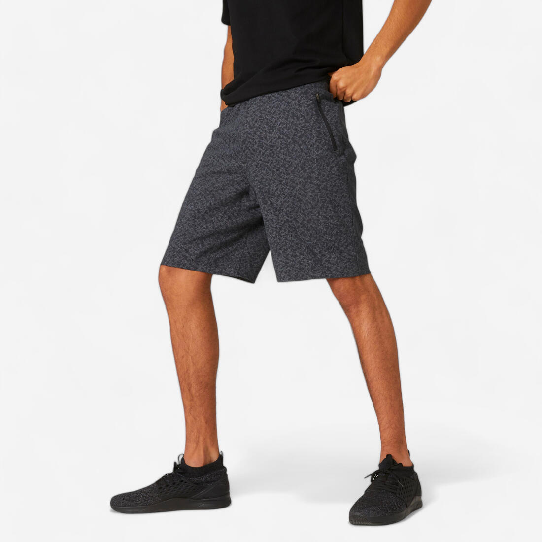 Short Fitness Homme - 500 – gris carbone