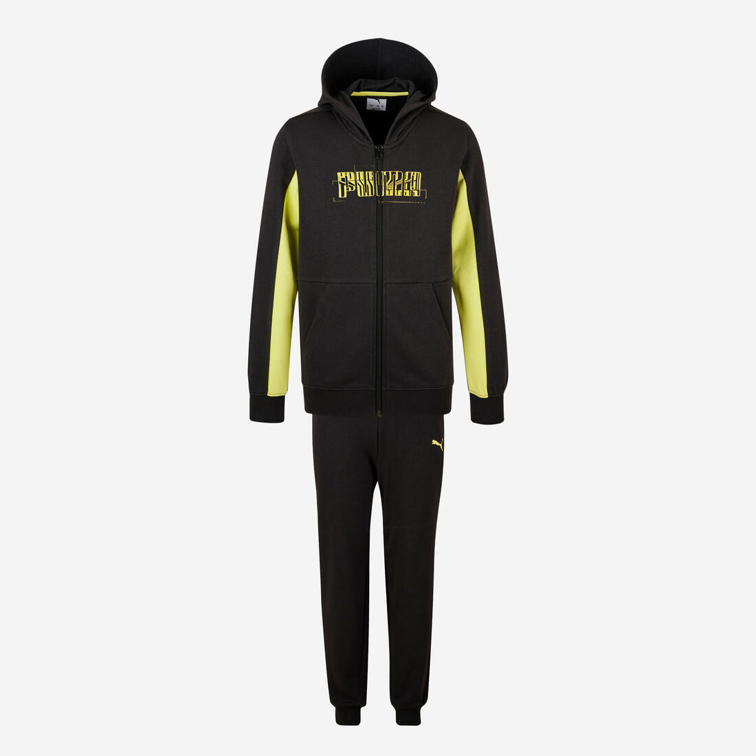Ensemble de survêtement zippé enfant, noir et