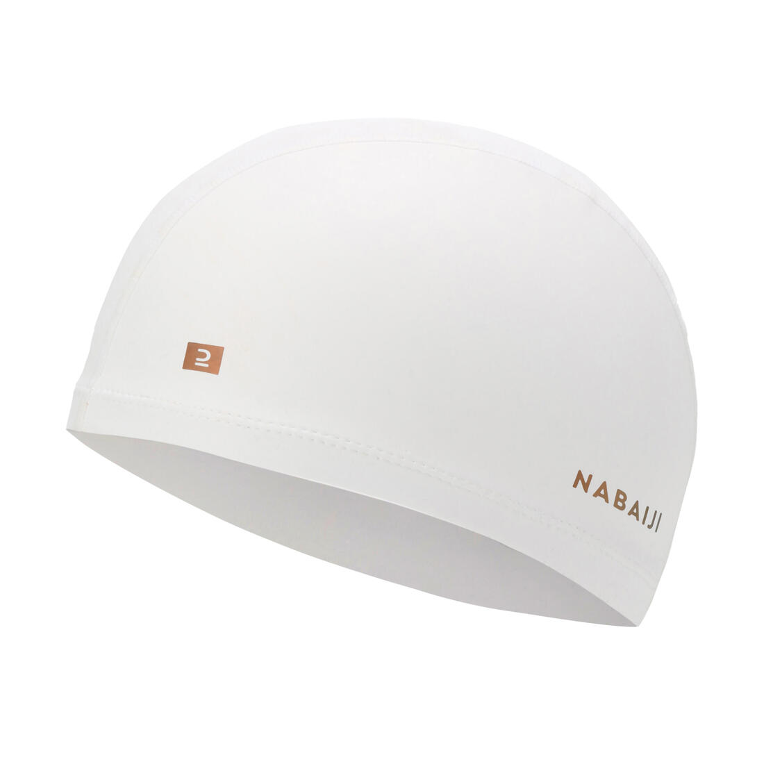 Bonnet de bain en maille enduite - tissu imprimé - taille m - blanc line