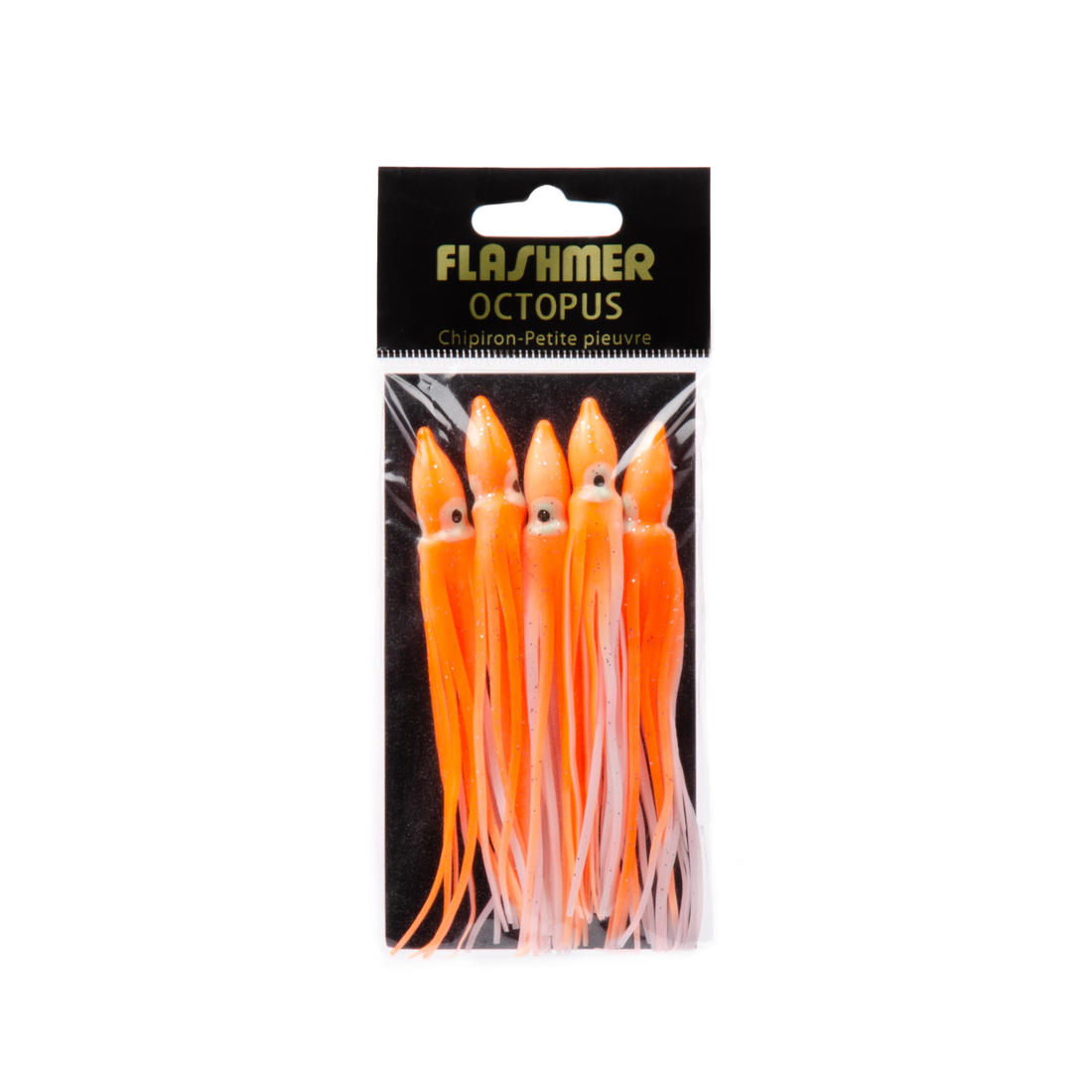 Leurre Octopus 11cm orange x5 pêche en mer