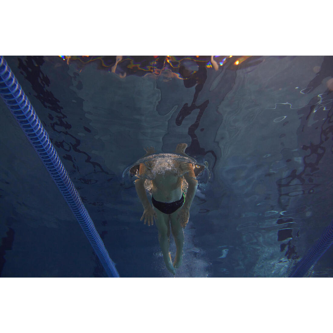 Maillot de bain slip natation garcon  900 yoke grad vert