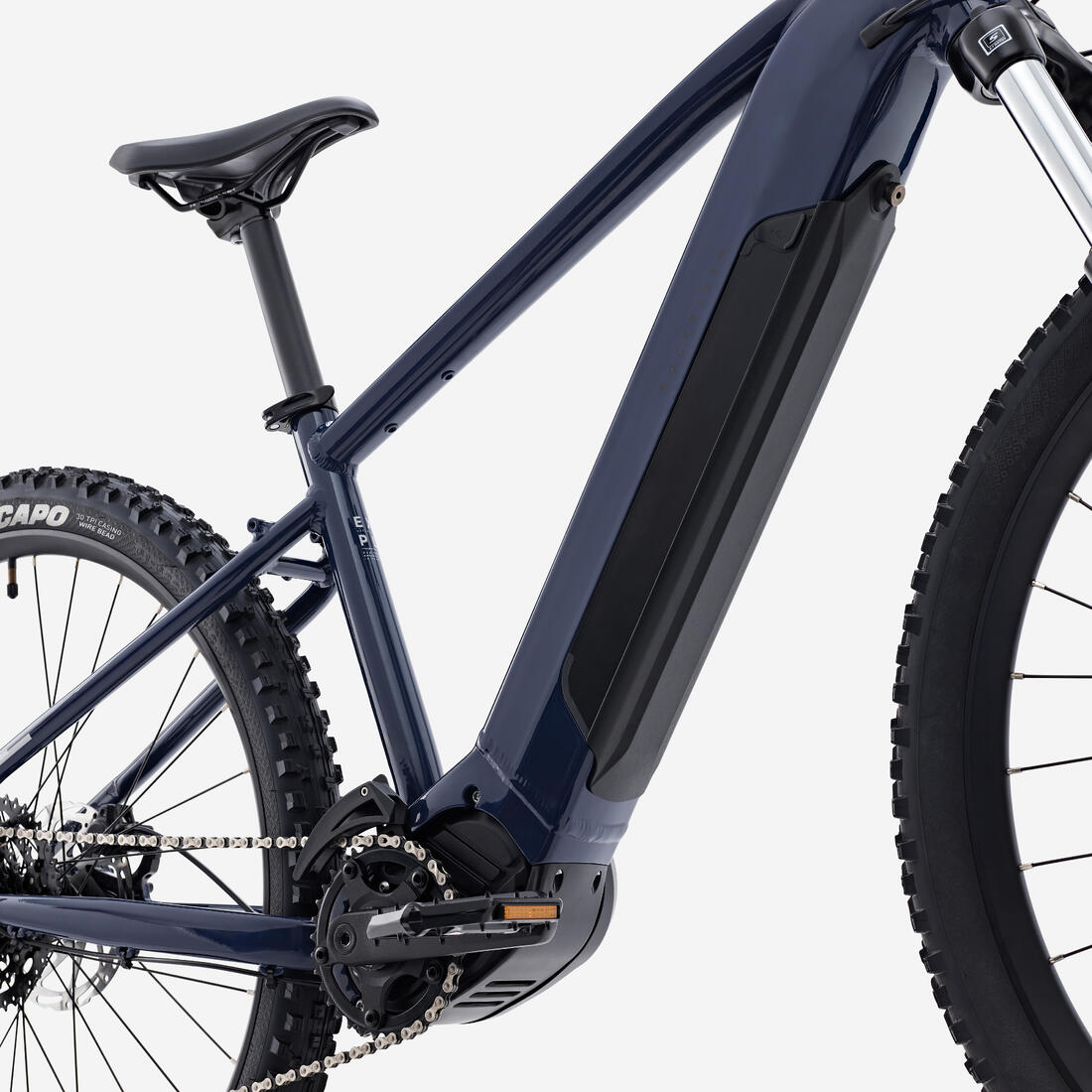 Vélo VTT électrique randonnée semi-rigide 29" Cadre Aluminium, E-EXPL 140 bleu