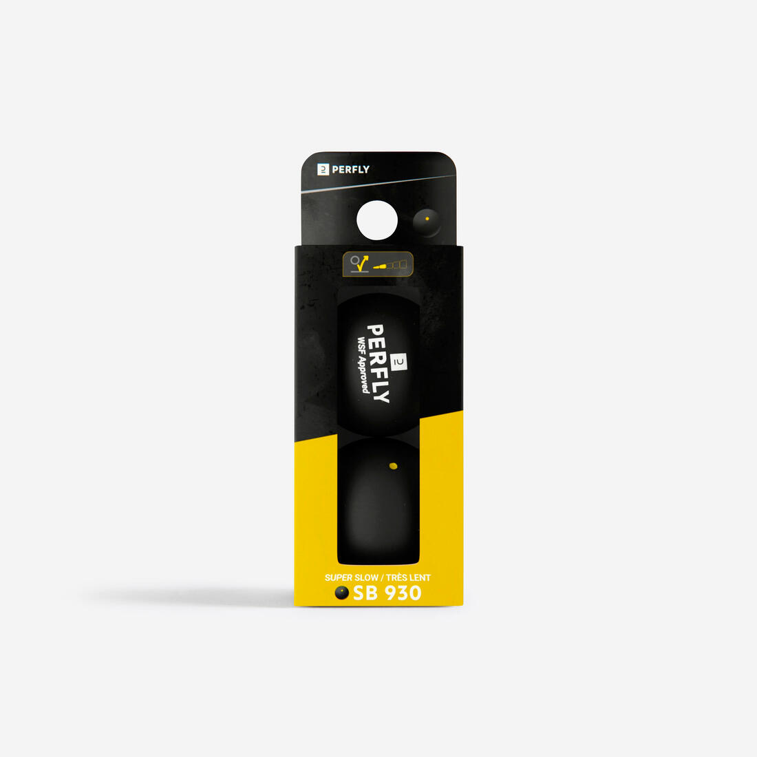 BALLES DE SQUASH PERFLY SB 930 POINT JAUNE x2