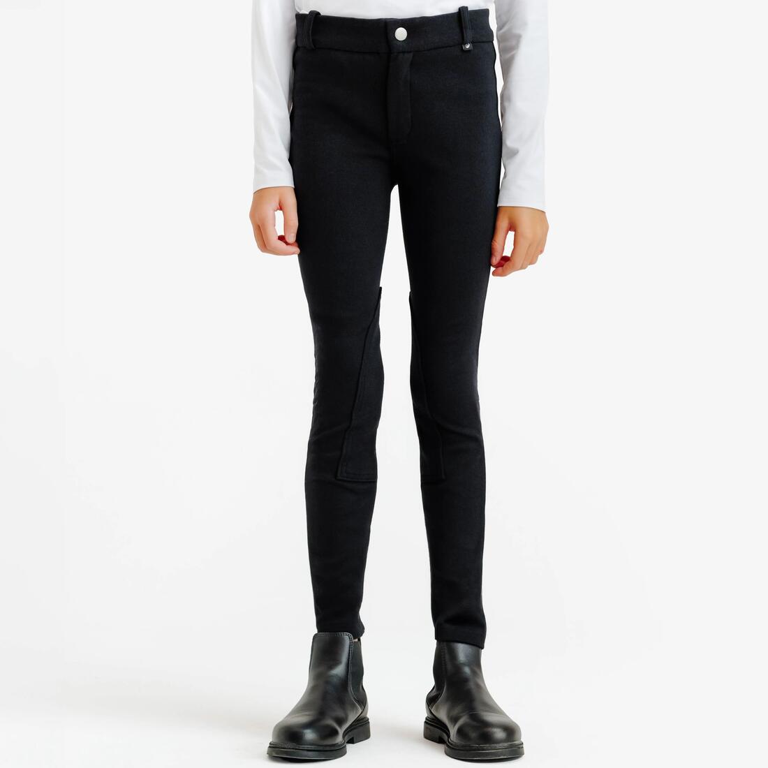 Pantalon équitation enfant - 100 noir