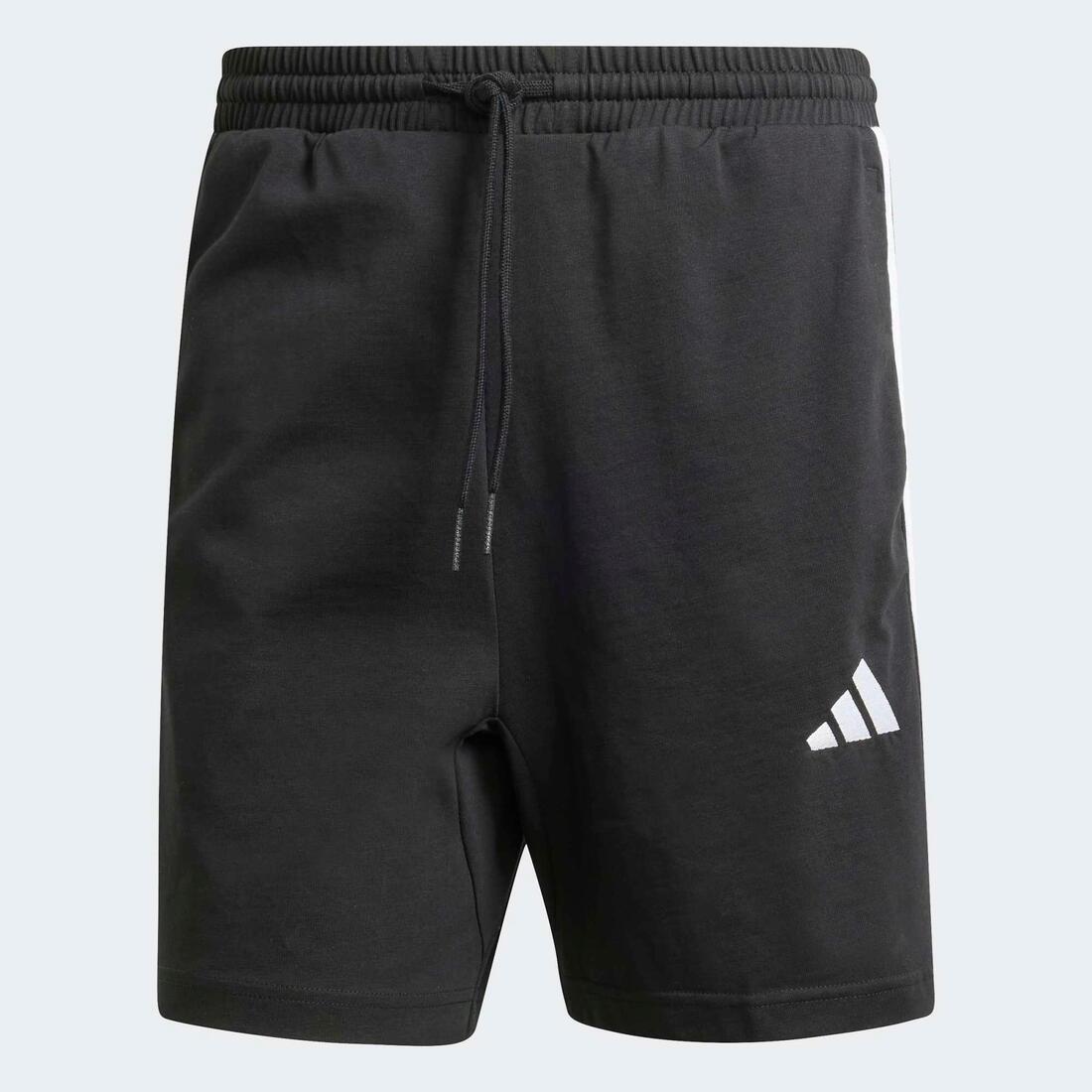 Short en coton avec poche pour homme, noir