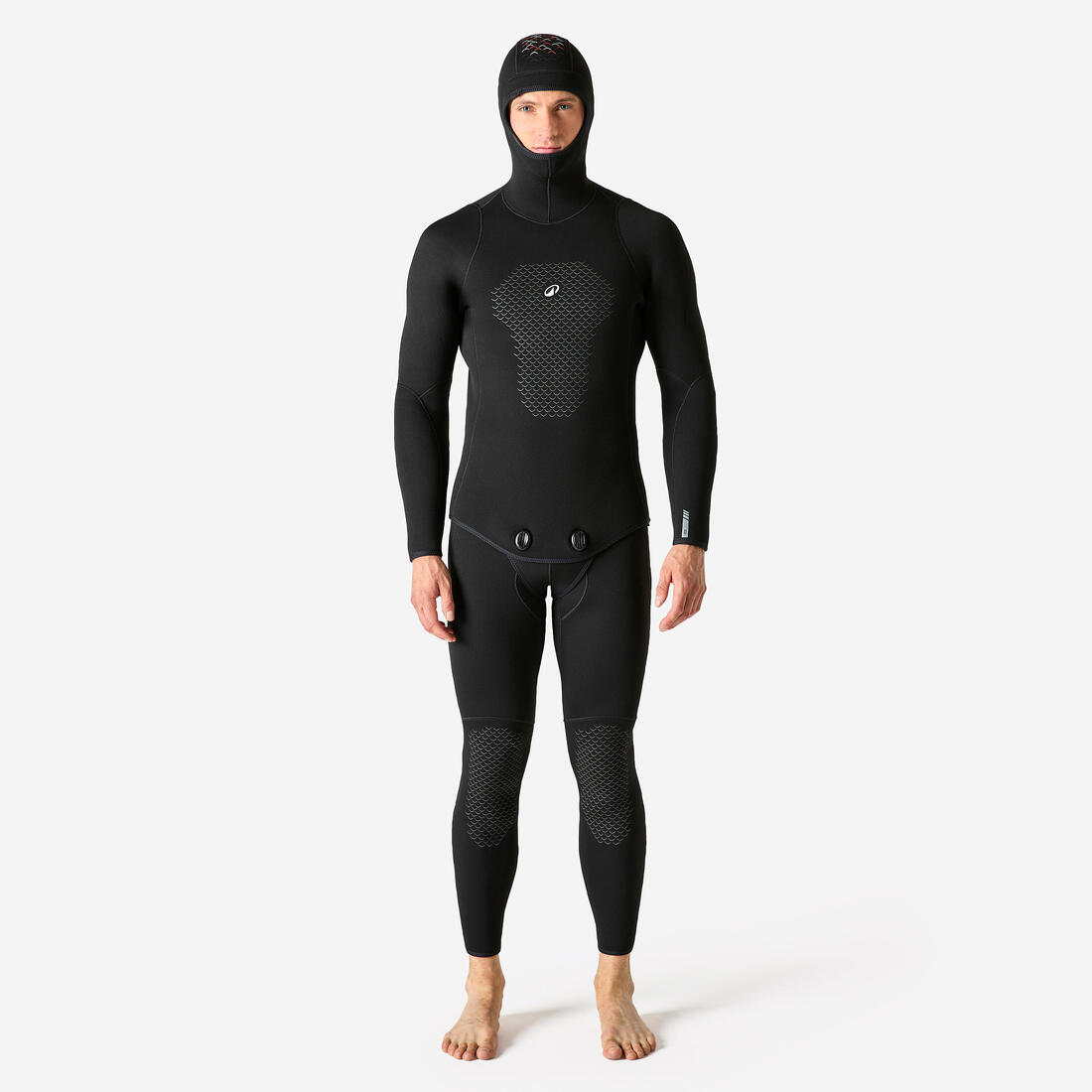 Veste Chasse sous-marine et apnée néoprène Ocena 5mm homme, SPF 500 Noir