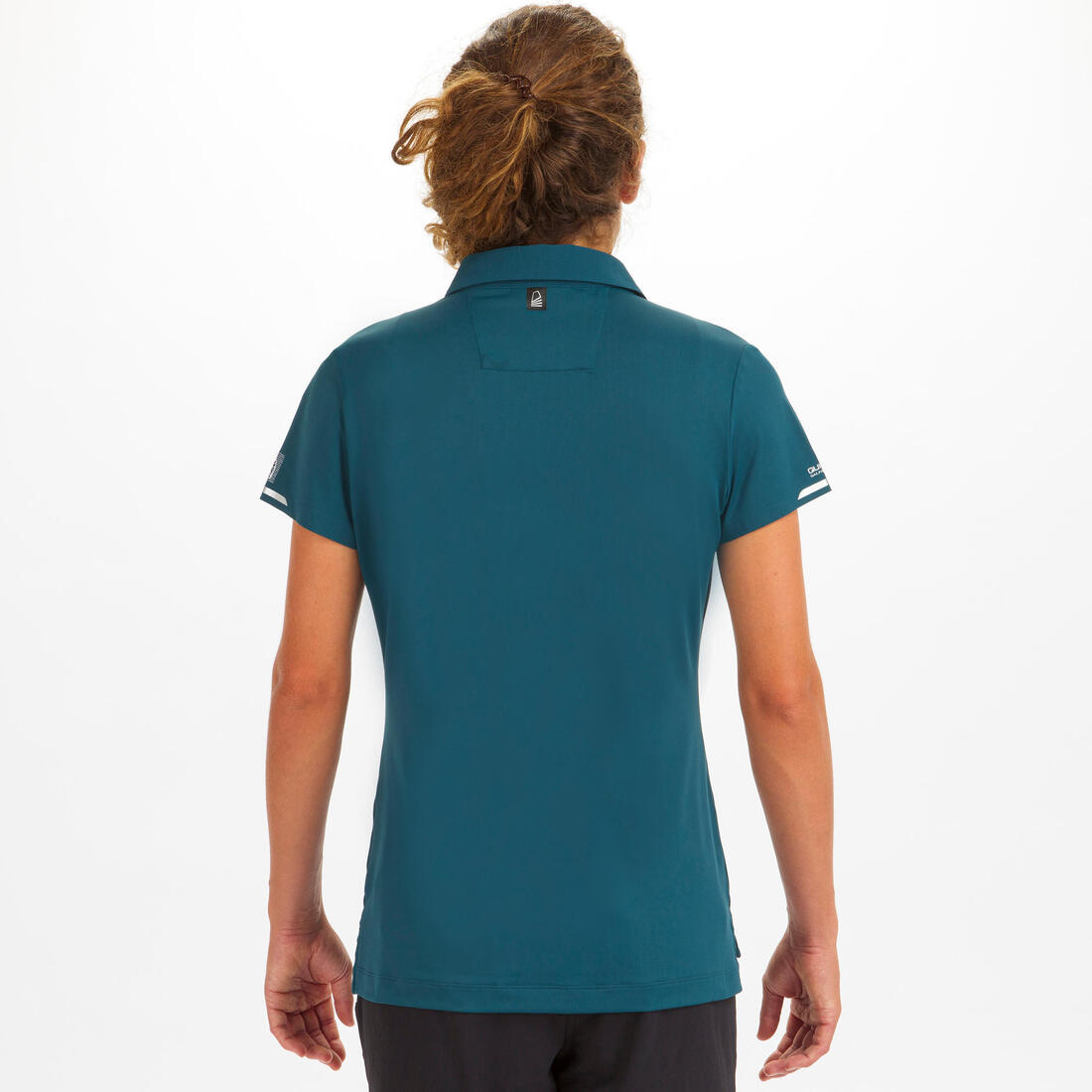 Polo manches courtes de voile femme Race rose pâle
