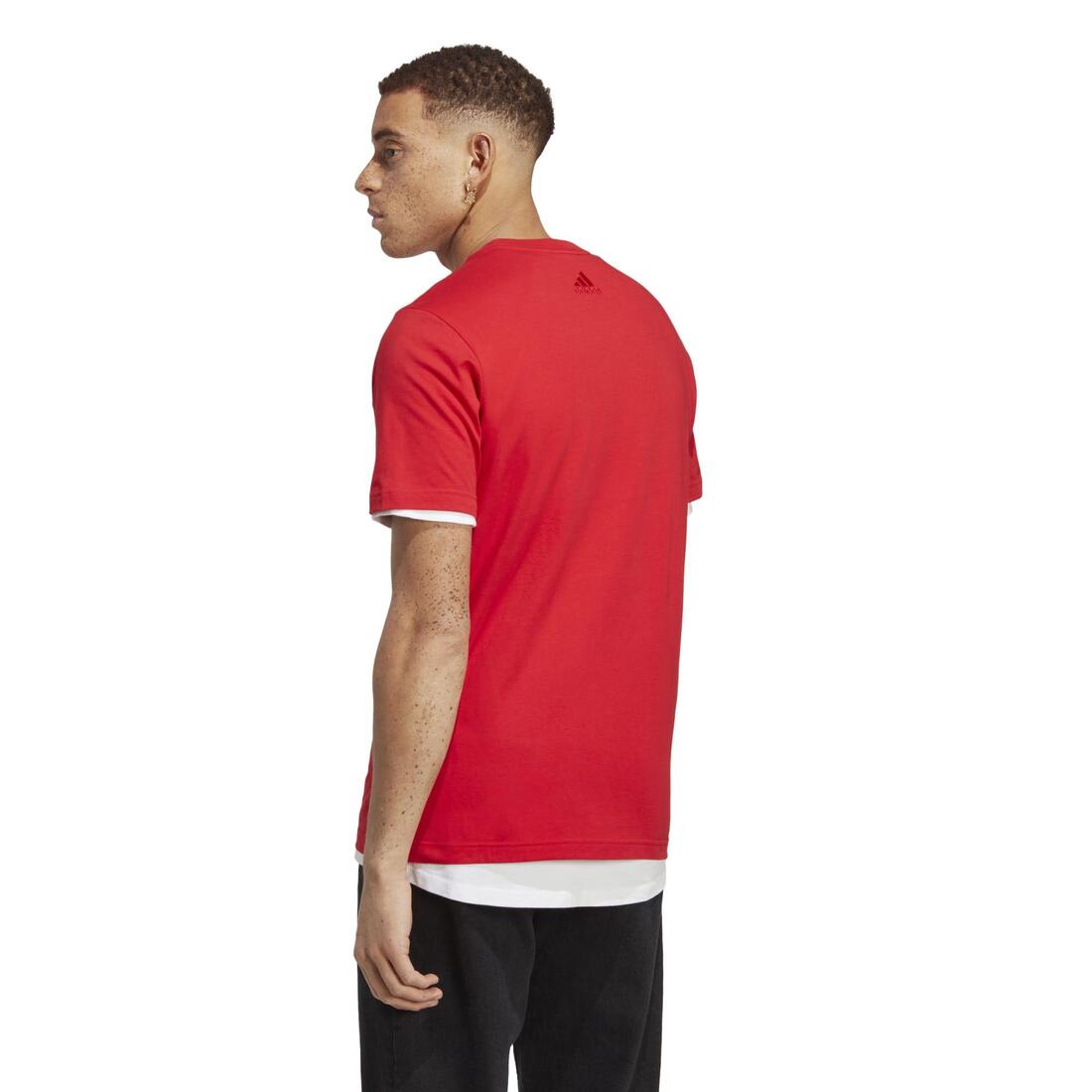 T-SHIRT DE FITNESS SOFT TRAINING ADIDAS HOMME ROUGE