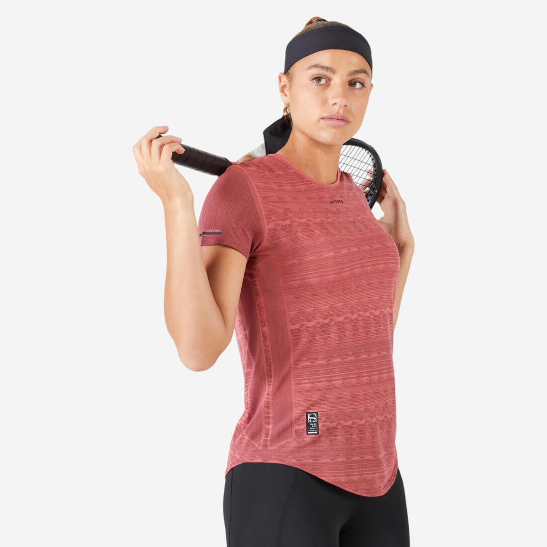 T-shirt tennis light femme - Ultra light 900 corail – vieux rose