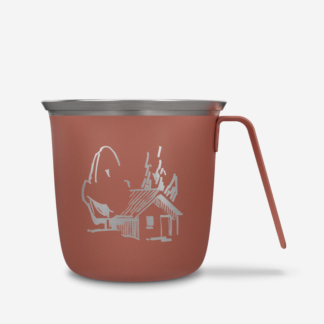 Tasse 500 acier inoxydable 0,3L, pour le camping et la randonnée - Verte.