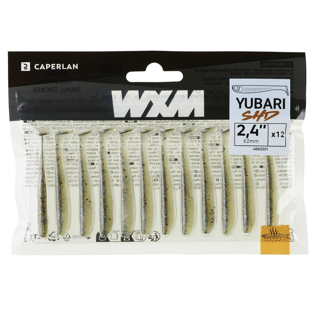 LEURRE SOUPLE SHAD AVEC ATTRACTANT WXM YUBARI SHD 62
