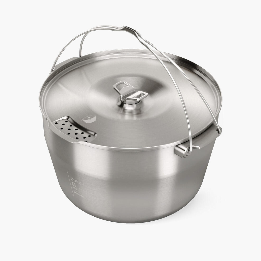 Faitout feu de camp pour 6 personnes en camping - acier inoxydable - 5 litres – 8751077