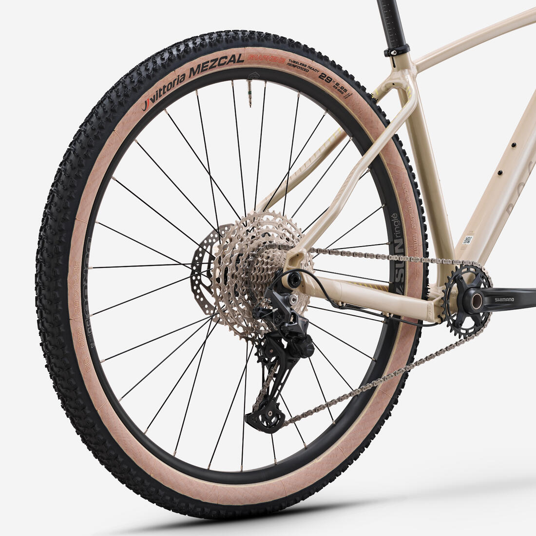 Vélo VTT XC semi-rigide 29" cadre aluminium, RACE 540 beige