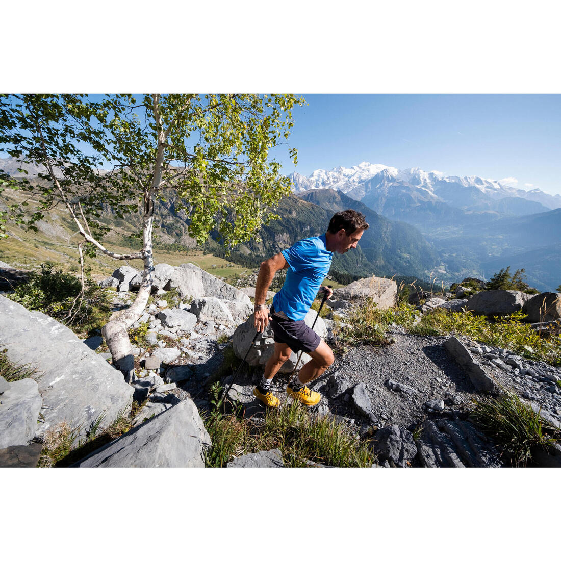 Ceinture hydratation trail running - porte bâtons