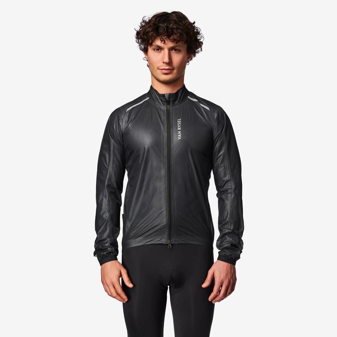 Veste de pluie de vélo de route manches longues homme, RCR ultralight noir – 8529358