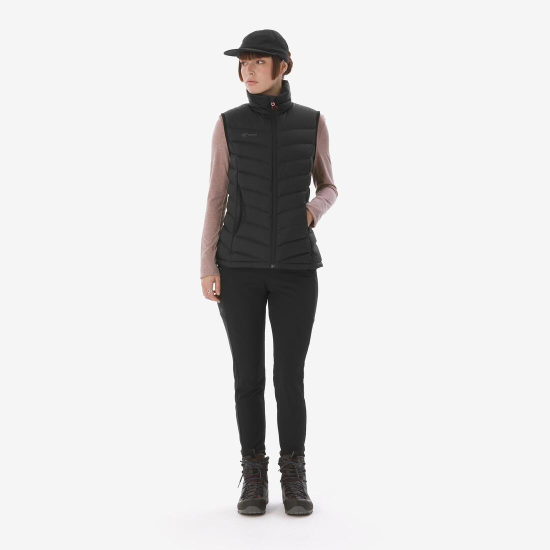 Doudoune sans manches en duvet de trek montagne - mt500 - femme