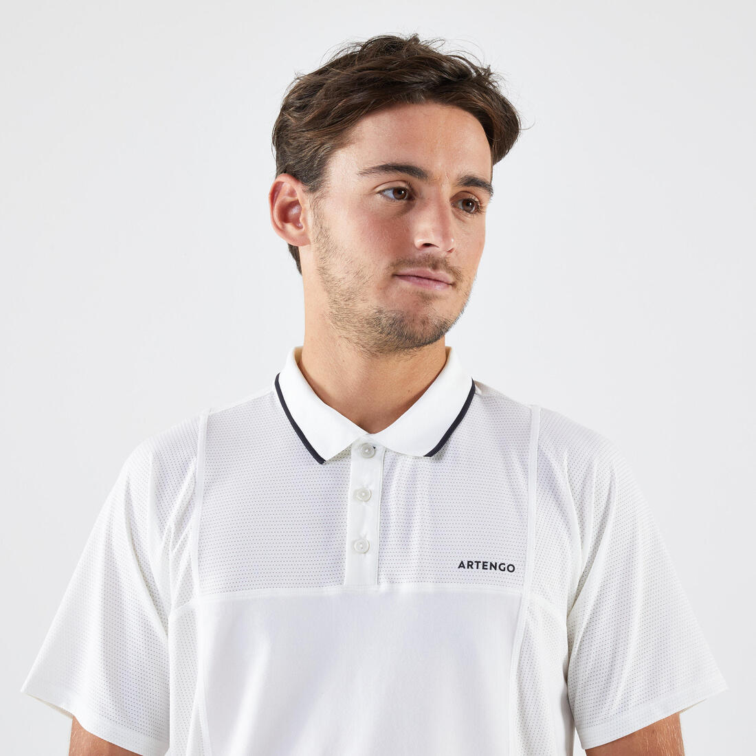 Polo tennis manches courtes Homme - Artengo DRY Marine