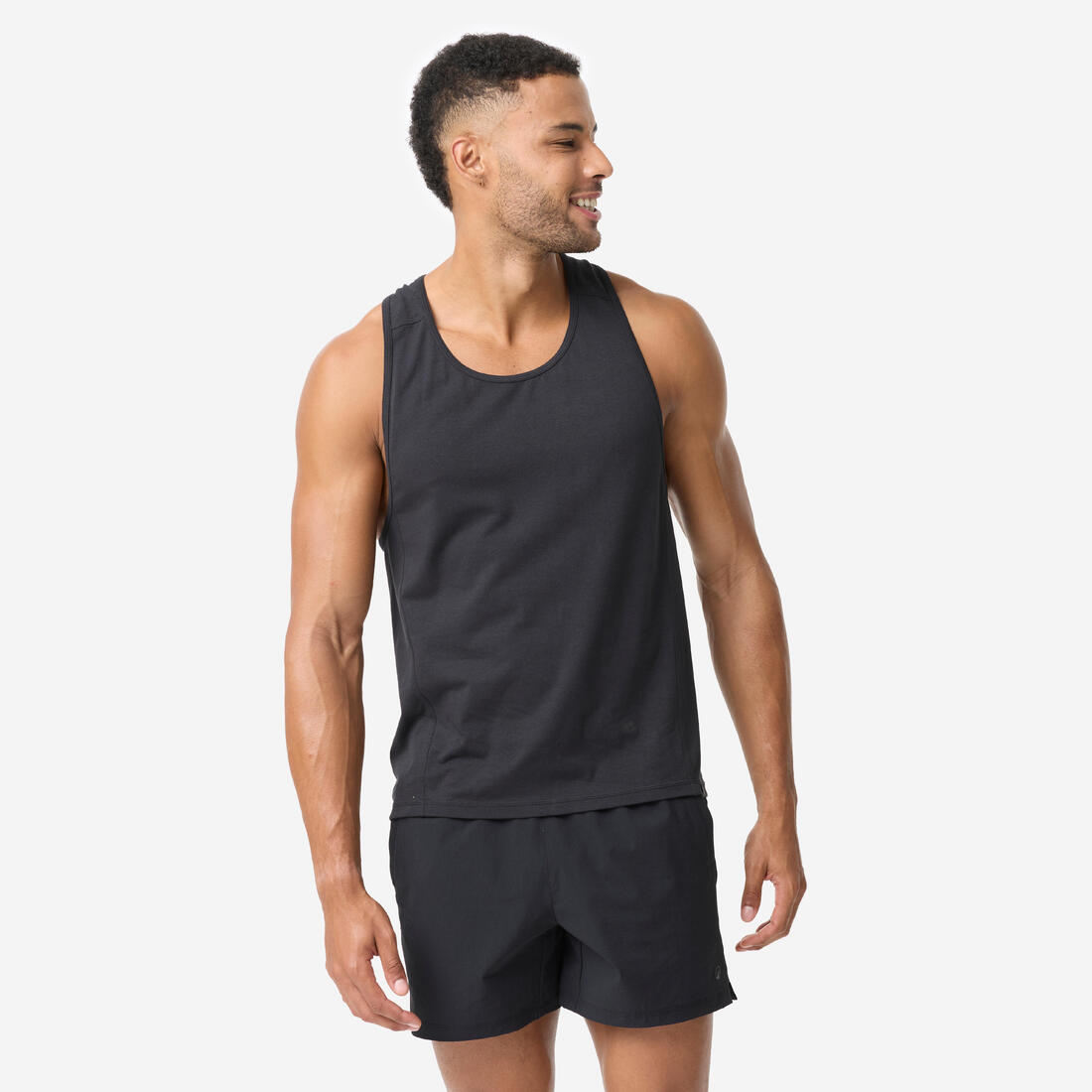 Débardeur de musculation homme, noir