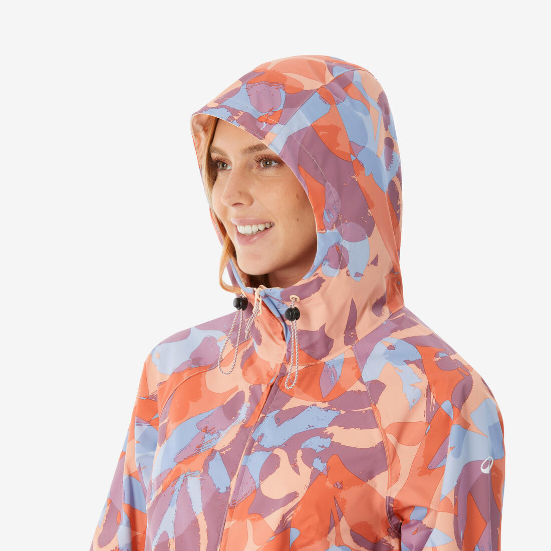 Veste de randonnée imperméable femme, Raincut Longue