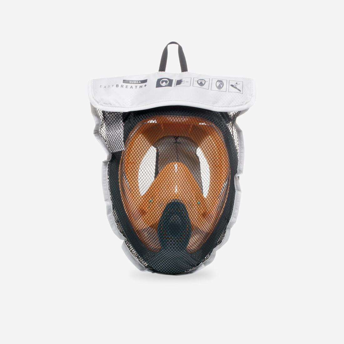 Masque snorkeling surface easybreath + avec valve acoustique > 10 ans - jungl