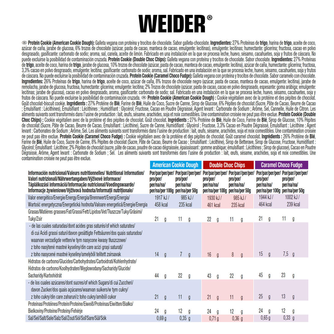 Weider Cookie Mix 3x50grs