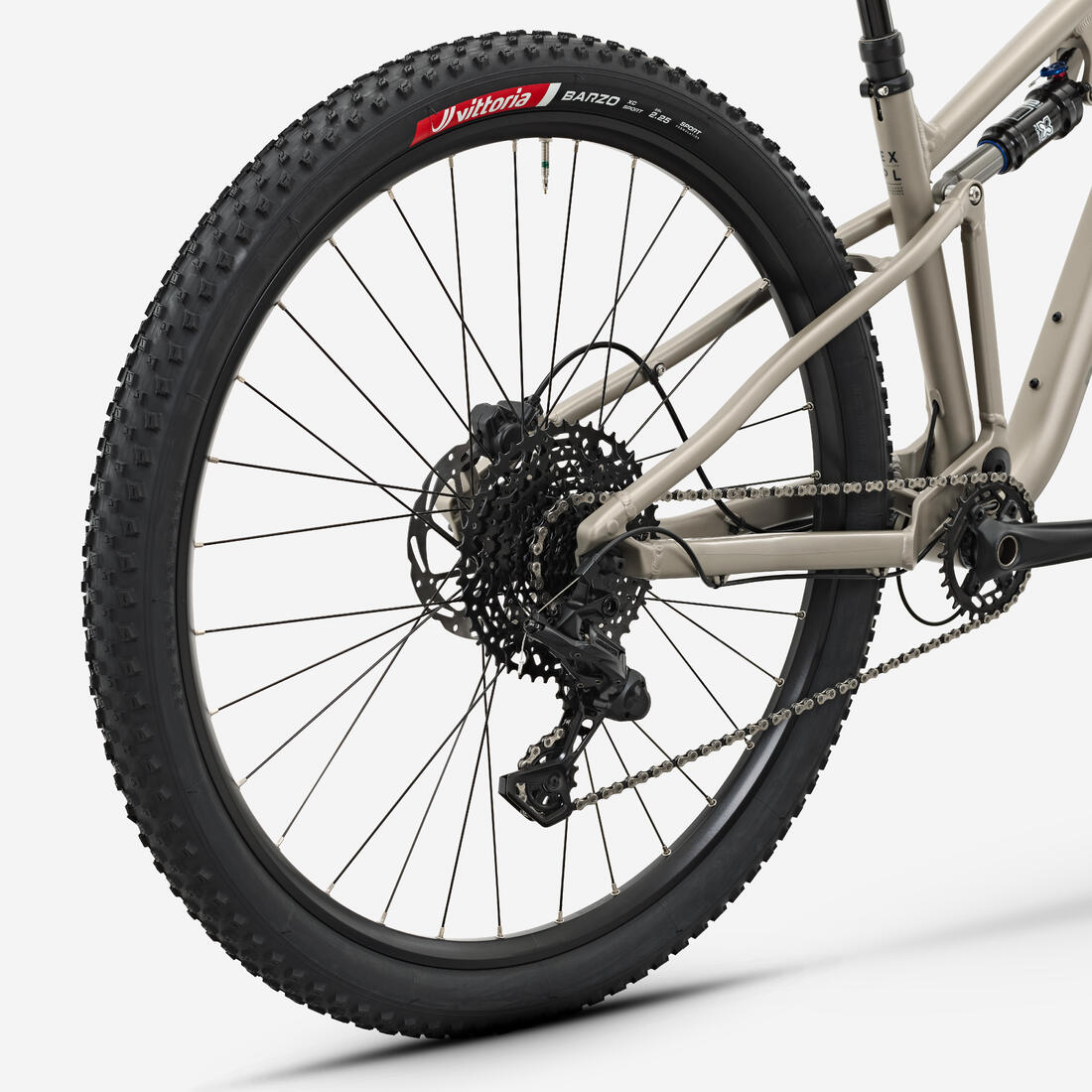 Vélo VTT randonnée tout suspendu 29" cadre aluminium, EXPL 140 S beige