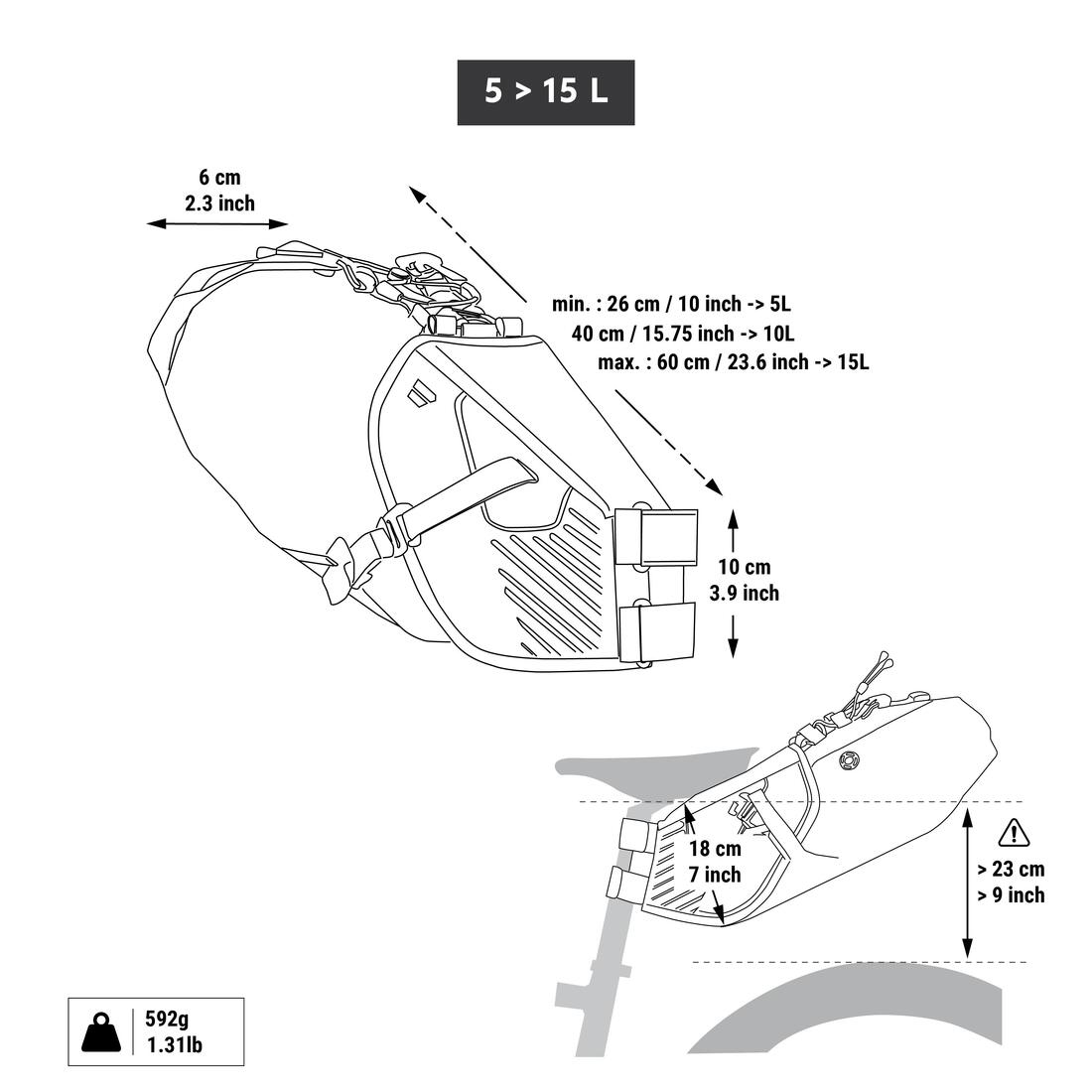 Harnais de selle bikepacking, ADVT 900