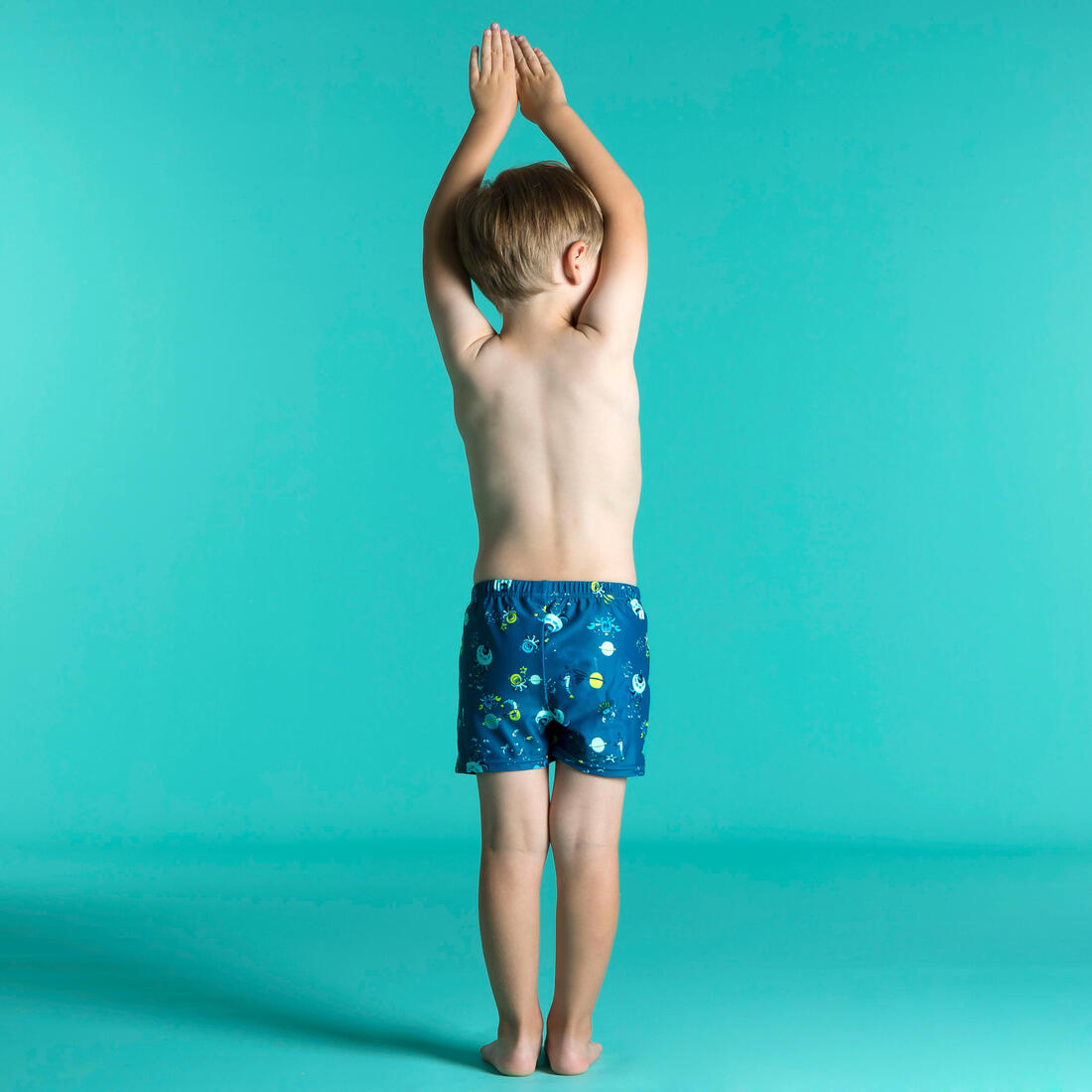 Boxer-couche de bain lavable bleu imprimé