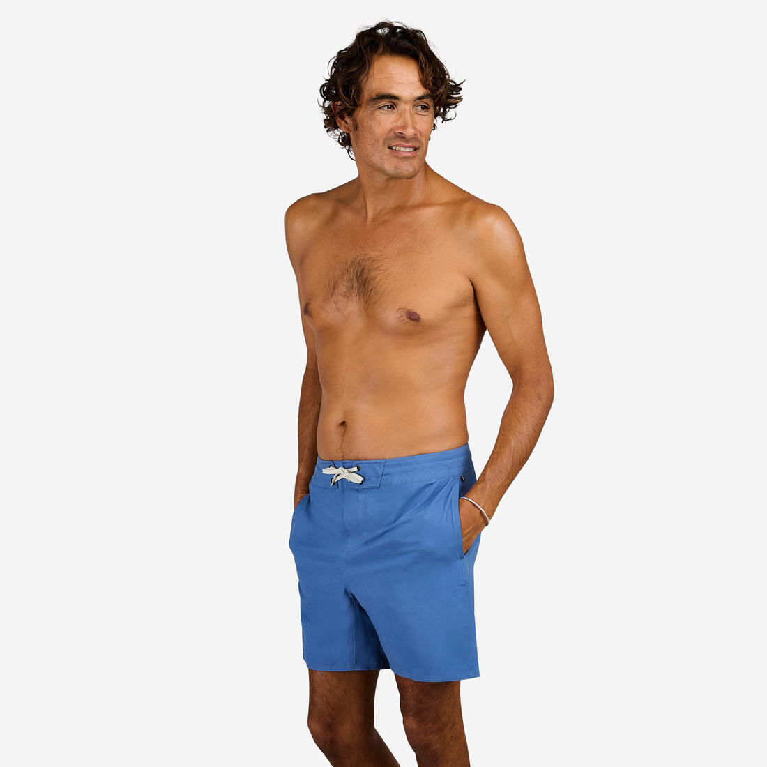 Boardshort surf 500 17" GOOD BLUE – bleu comète