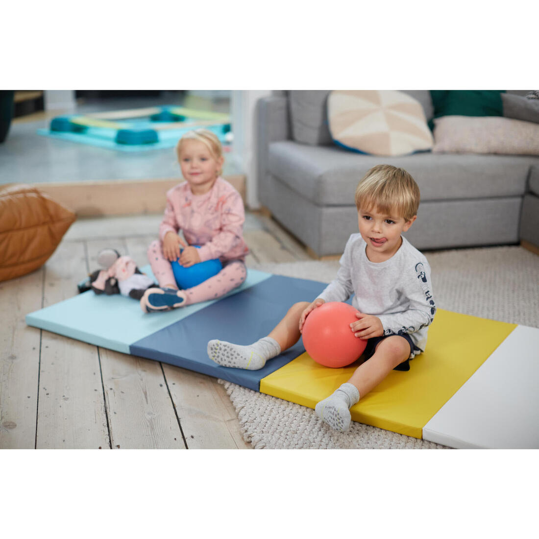 Sweat decat'oons imprimé beige baby gym enfant