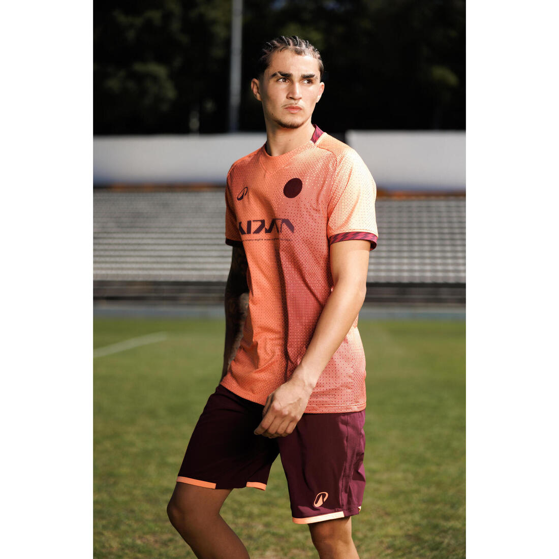Maillot de football  adulte Viralto II wavy noir & jaune fluo