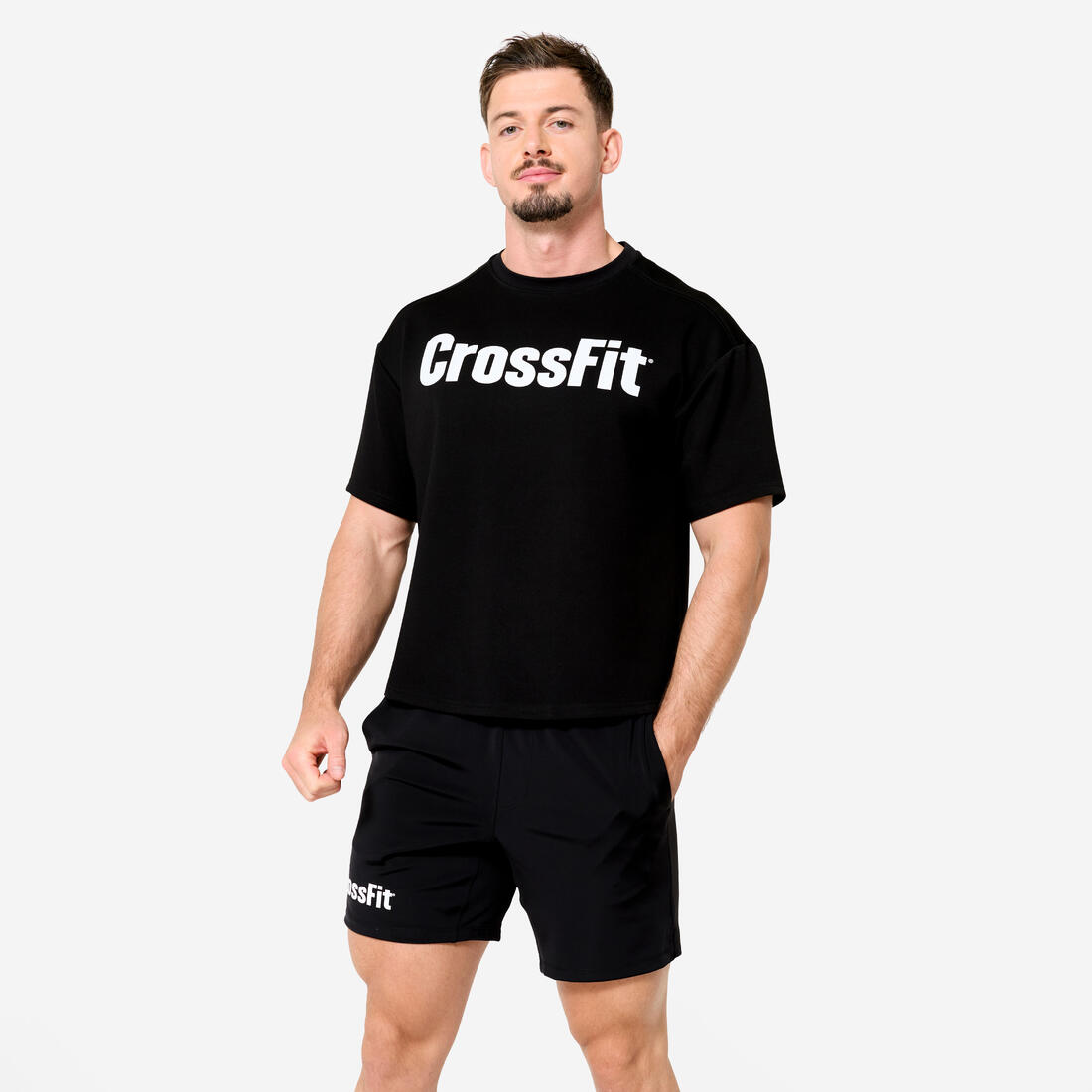 Tee shirt de crossfit® oversize unisexe, noir
