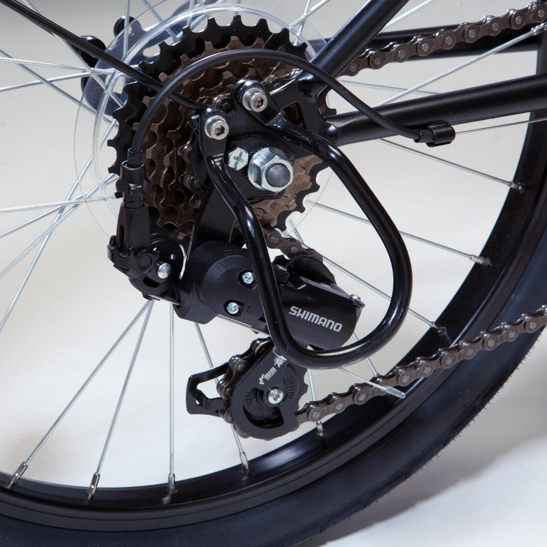 Protège dérailleur noir pour vélo 20 et 24 pouces
