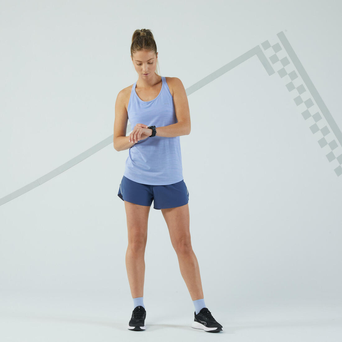 Débardeur running avec brassière intégrée femme - kiprun run 500 confort
