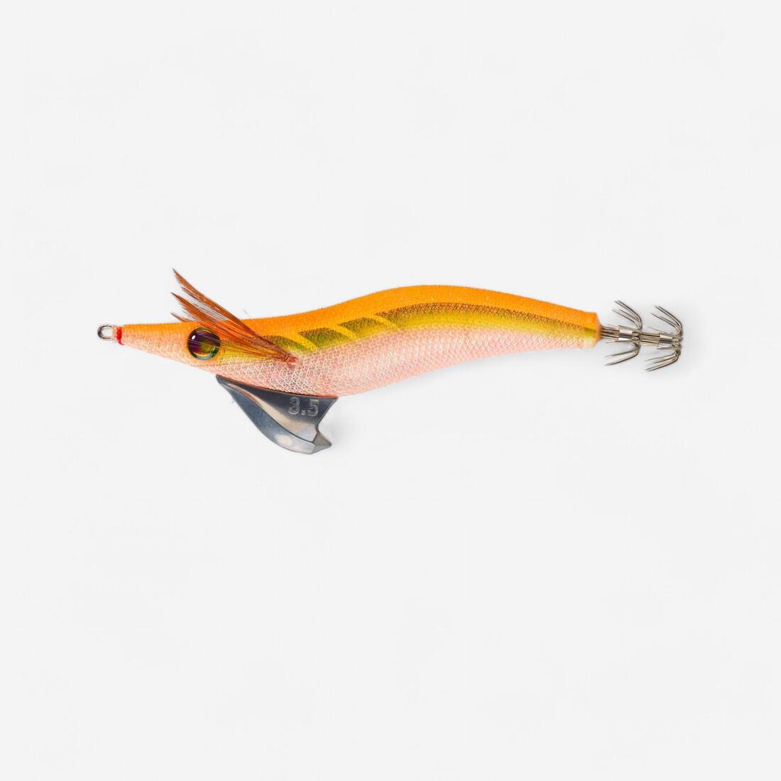 Turlutte coulante shallow EBIKA 3.5/135 Doré chinchard seiches/calamars – orange