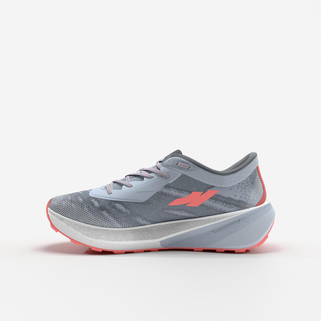 Chaussures de route et trail running femme, Kiprun Kipcore gravel gris et