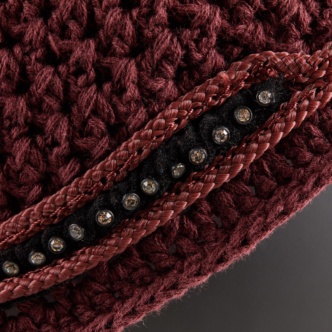 BONNET STRASS CHEVAL BOURGOGNE