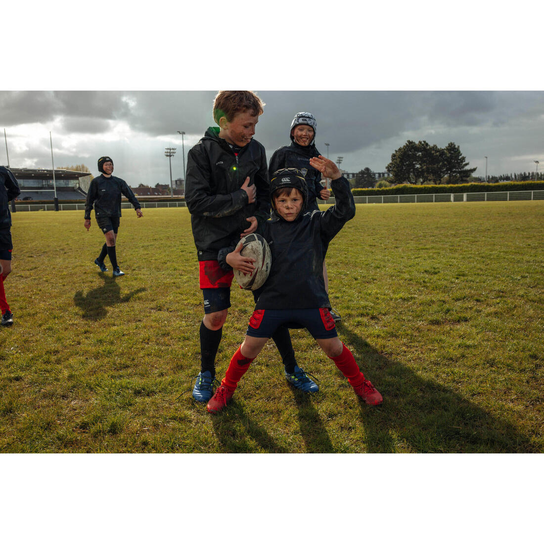 Sous-short de protection de rugby Enfant - R500 Decathlon | Canterbury bleu