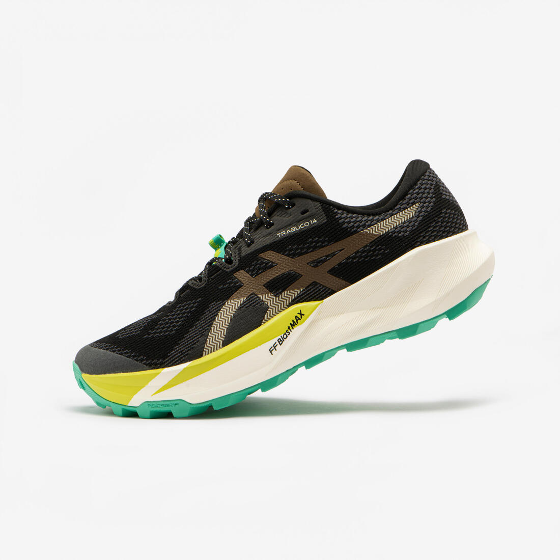 Chaussures de running trail homme, Asics trabuco 14, noir et